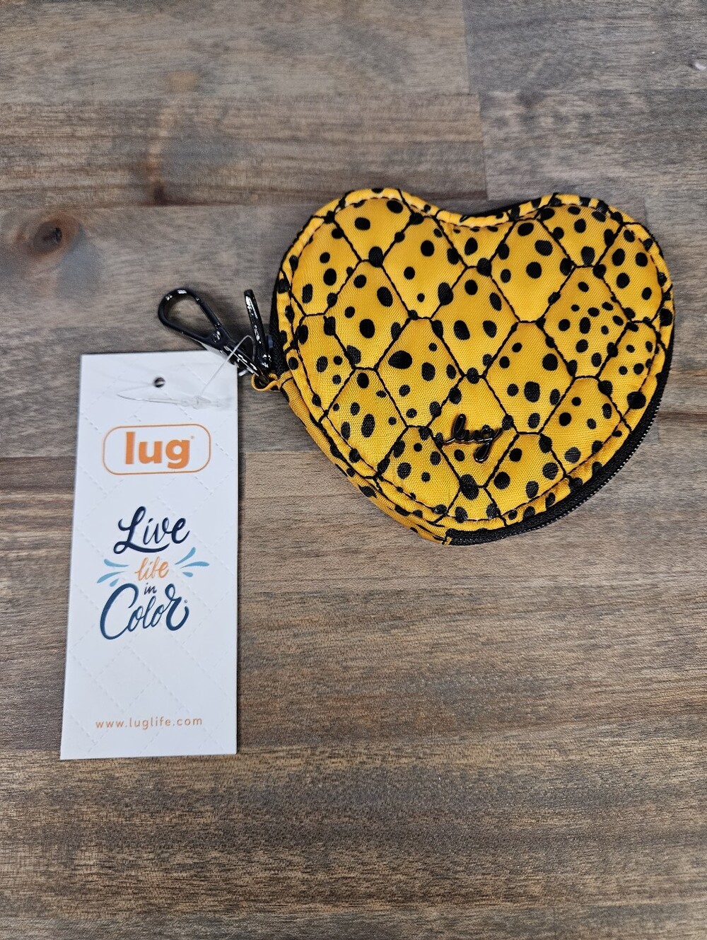 Lug Leopard Dots Heart Pouch